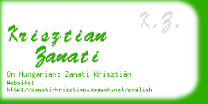 krisztian zanati business card
